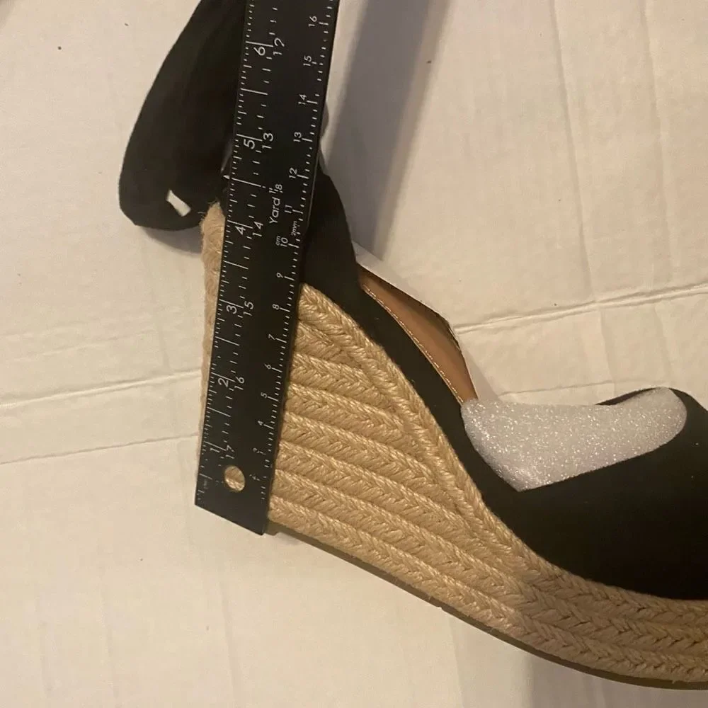 LIYUANDIAN Women’s Platform Espadrilla With Ankle‎ Strap Buckles Size 7 New